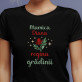 Regina grădinii - Tricou negru pentru femei
