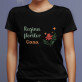 Regina florilor - Tricou negru pentru femei