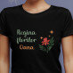 Regina florilor - Tricou negru pentru femei