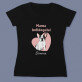 Mama bulldogului - Tricou negru pentru femei