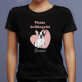 Mama bulldogului - Tricou negru pentru femei