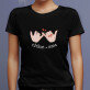 Nume dragoste - Tricou negru pentru femei