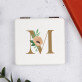 Monogramă flori - Oglindă de buzunar