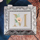 Monogram virág - Cutiuță placată cu argint