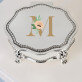 Monogram virág - Cutiuță de argint