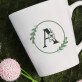 Monogramă în cerc flori - Cană