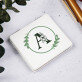 Monogramă în cerc flori - Oglindă de buzunar