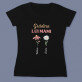 Grădina lui mami 2 flori - Tricou negru pentru femei
