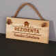 Rezidență - Placă de lemn