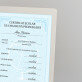 certificat pentru cea mai bună profesoară - albast - Imprimare pe sticlă acrilică