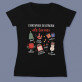 Esențiale de crăciun - Tricou negru pentru femei