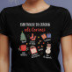 Esențiale de crăciun - Tricou negru pentru femei
