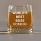 World`s best boss - Pahar pentru whisky