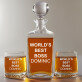 World`s best boss - Set cu carafă și pahare pentru whisky