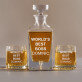 World`s best boss - Set cu carafă și pahare pentru whisky World`s best boss - Set cu carafă și pahare pentru whisky