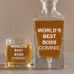 World`s best boss - Set cu carafă și pahare pentru whisky World`s best boss - Set cu carafă și pahare pentru whisky