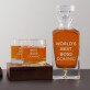 World`s best boss - Set cu carafă și pahare pentru whisky