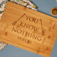 You know nothing - Tocător din bambuc