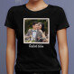 Fotografie și inscripție - Tricou negru pentru femei
