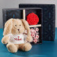 Set cadou de Ziua Îndrăgostiților, cu jucărie de pluș