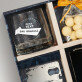 Set cadou proiect propriu, cu pahar pentru whisky